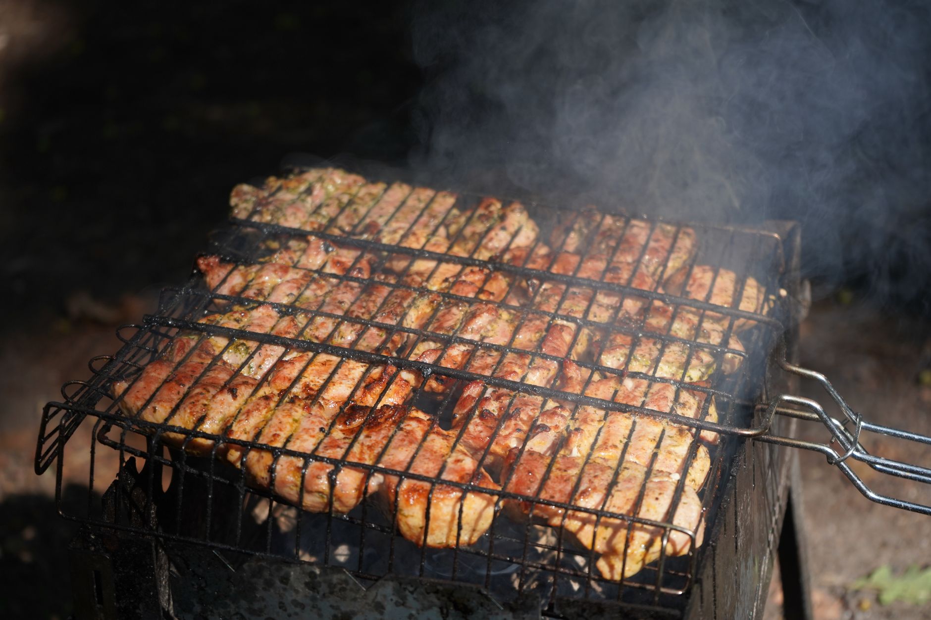 Grillrost reinigen , eingebranntes Fett runter